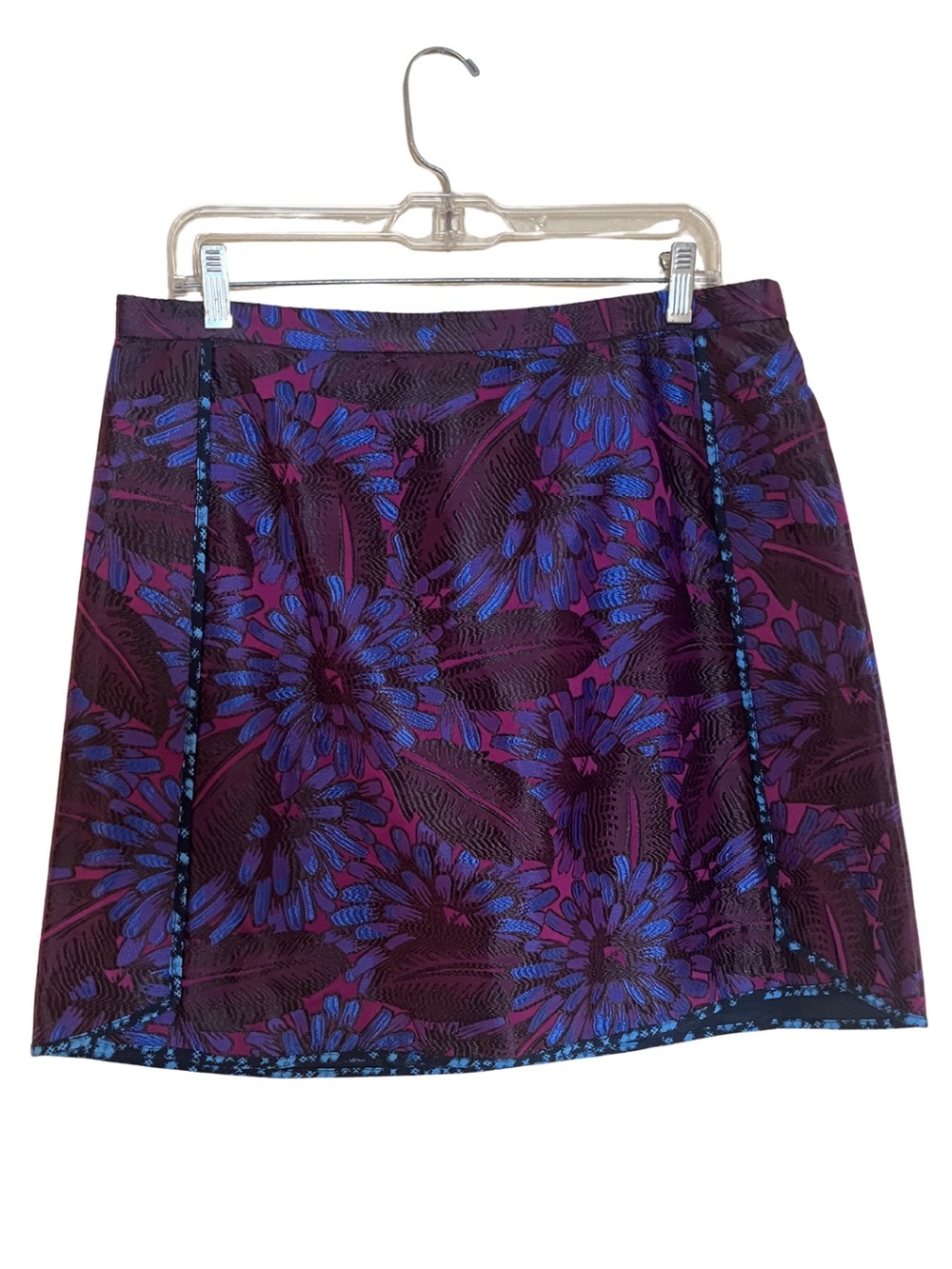 J. Crew maximalist jacquard floral print cotton blend a-line mini skirt size 12